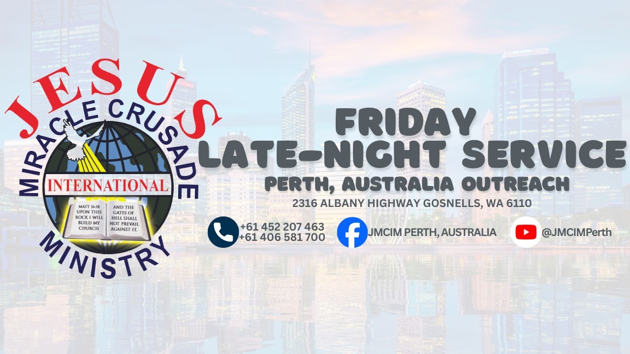 JMCIM PERTH AUSTRALIA Live Streaming of FRIDAY LATE-NIGHT SERVICE | MARCH 6, 2026