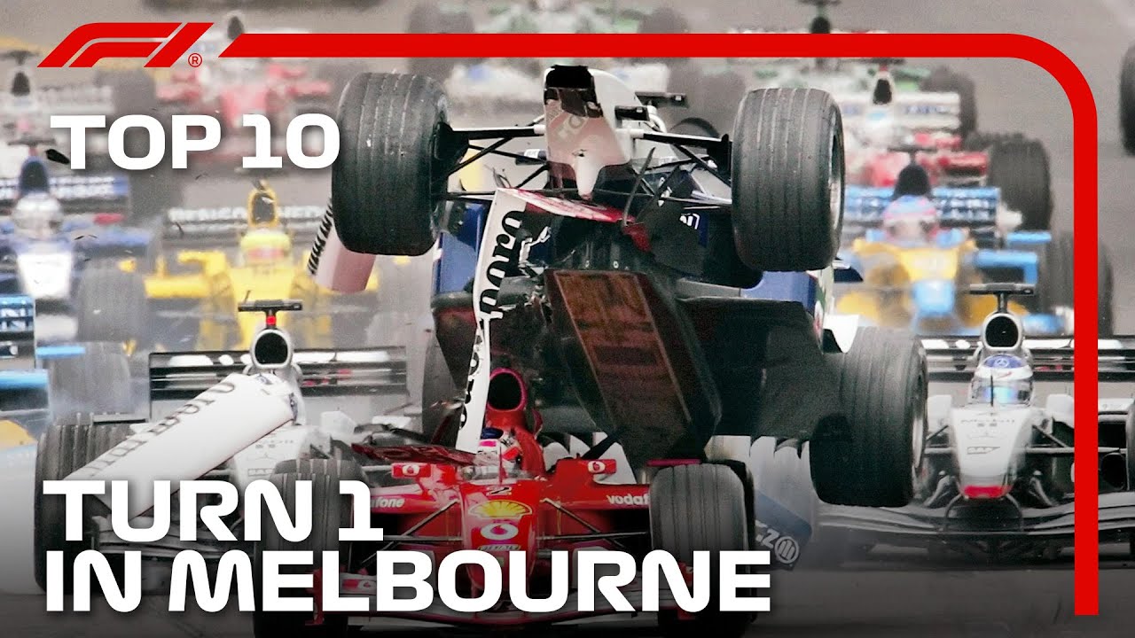 Top 10 Turn 1 Tangles in Melbourne Australian Grand Prix