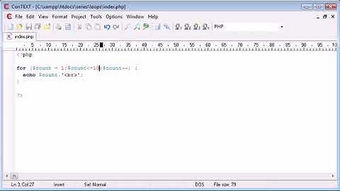 Beginner PHP Tutorial   27   for Loop   1