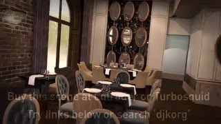 Wine bar 3d scene demo
