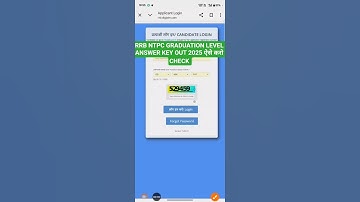 RRB NTPC graduation level answer key 2025 !! NTPC graduation level answer Key kaise check Karen