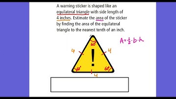 Special Right Triangles -Multi step problem - Warning Sticker