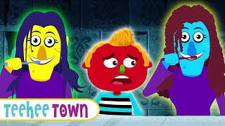Witches Midnight Routine: Brush Your Teeth + Spooky Scary Skeleton Songs For Kids |  Teehee Town