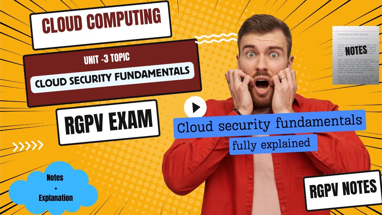 Cloud security fundamentals ? cloud computing unit 4 || rgpv exam ,rgpv ...