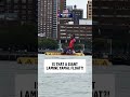 A giant Lamine Yamal cutout was seen floating down the Hudson River in New York City.