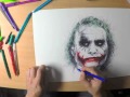 How to Draw Heath Ledger as Joker in Charcoal - YouTube