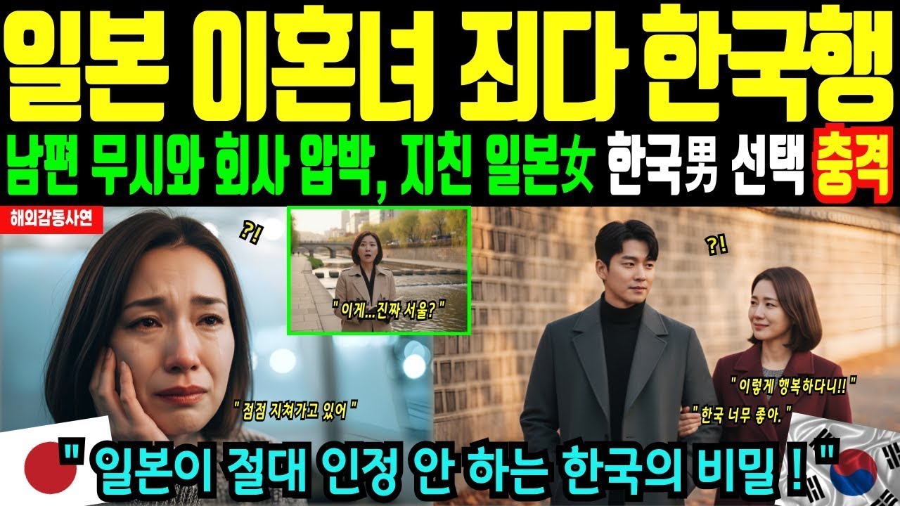 [해외감동사연] 일본 여자 한국행! 남편과 회사의 무시 당하며 온 한국출장에서 일본의 모든 것 버리고 한국남자 선택 | 일본 충격 발칵뒤집혔다