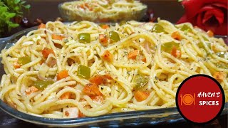 Spicy Vegetable Spaghetti Recipe By Haven's spices.