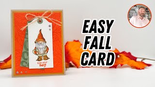 Cozy Fall Gnome Card with Big Mug & Autumn Blessings | Miss Ink Stamps