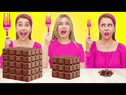 BIG vs. MEDIUM vs. SMALL FOOD CHALLENGE || Eating Giant Sweets! Extreme Challenge by 123 GO! FOOD