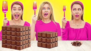 BIG vs. MEDIUM vs. SMALL FOOD CHALLENGE || Eating Giant Sweets! Extreme Challenge by 123 GO! FOOD