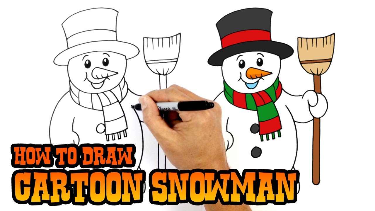 how to draw a snowman