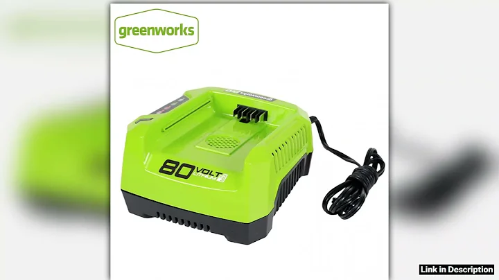 Greenworks 80V Lithium Battery Charger Rapid Battery Charger GCH8040 Enhanced Design