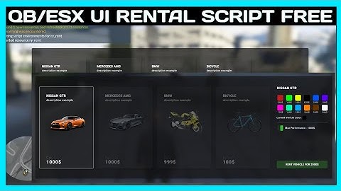QB/ESX UI RENTAL SCRIPT 😱 *FREE* | FiveM Roleplay Scripts | FiveM Tutorial 2023 | MJ DEVELOPMENT