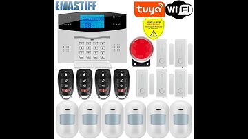 IOS Android APP Wired Wireless Home Security Tuya WIFI PSTN GSM Alarm System Intercom Remote Control