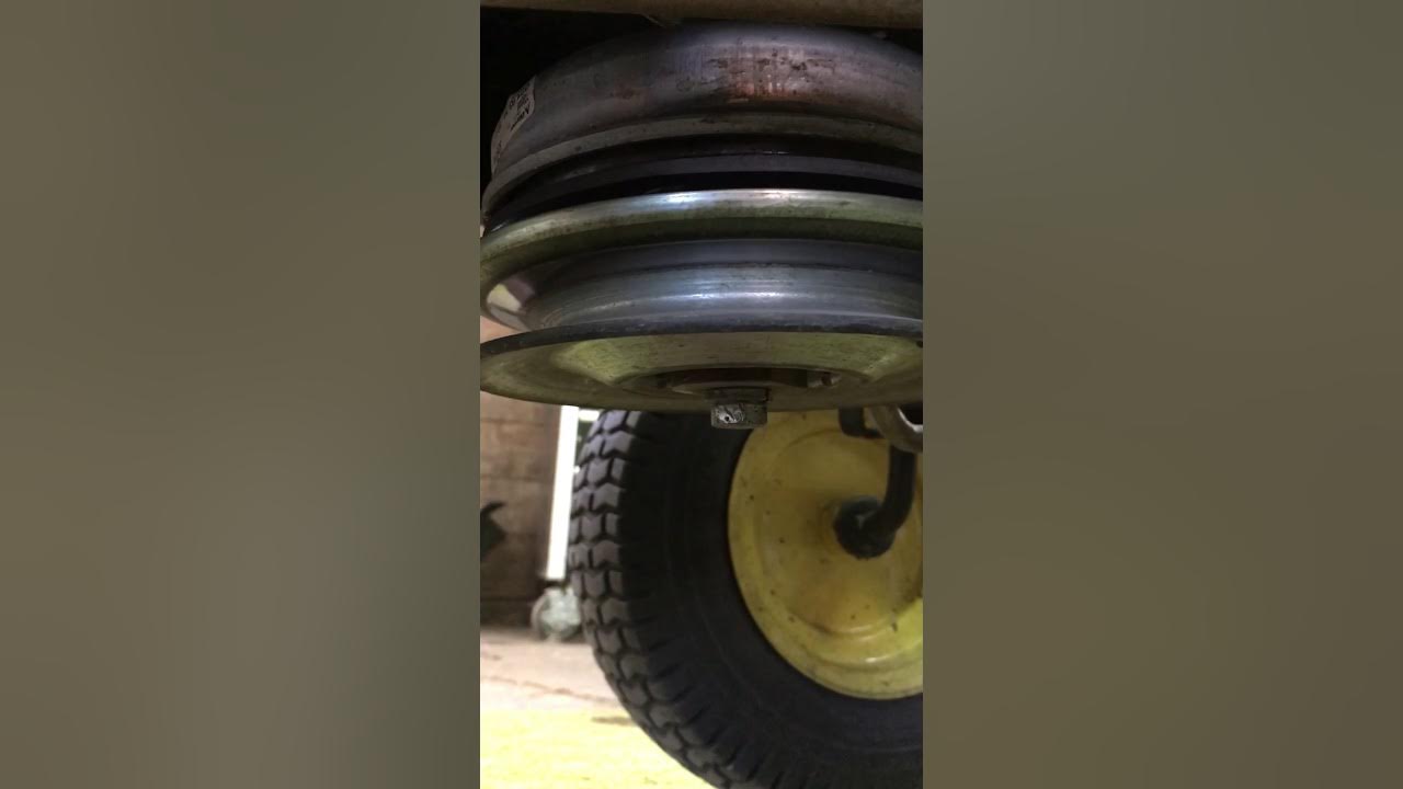 John Deere D170 drive belt replacement DIY Traction Drive Belt - YouTube
