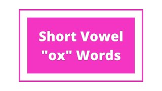 Reading 3 letter short vowel \\