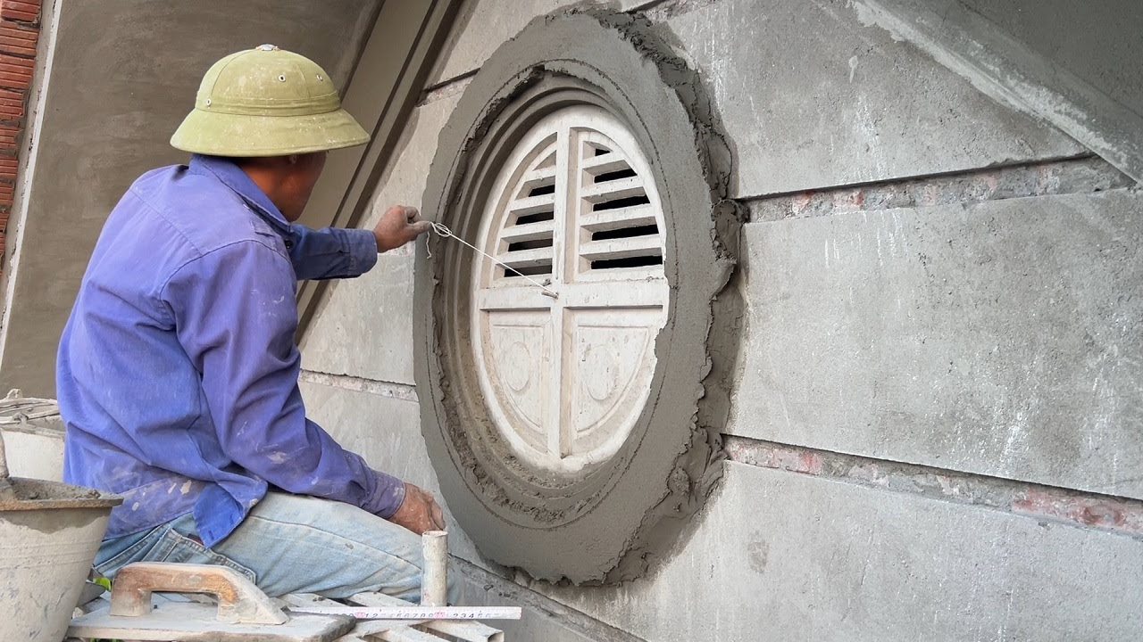 Techniques Construction Rendering Sand & Cement Creating Decorative ...
