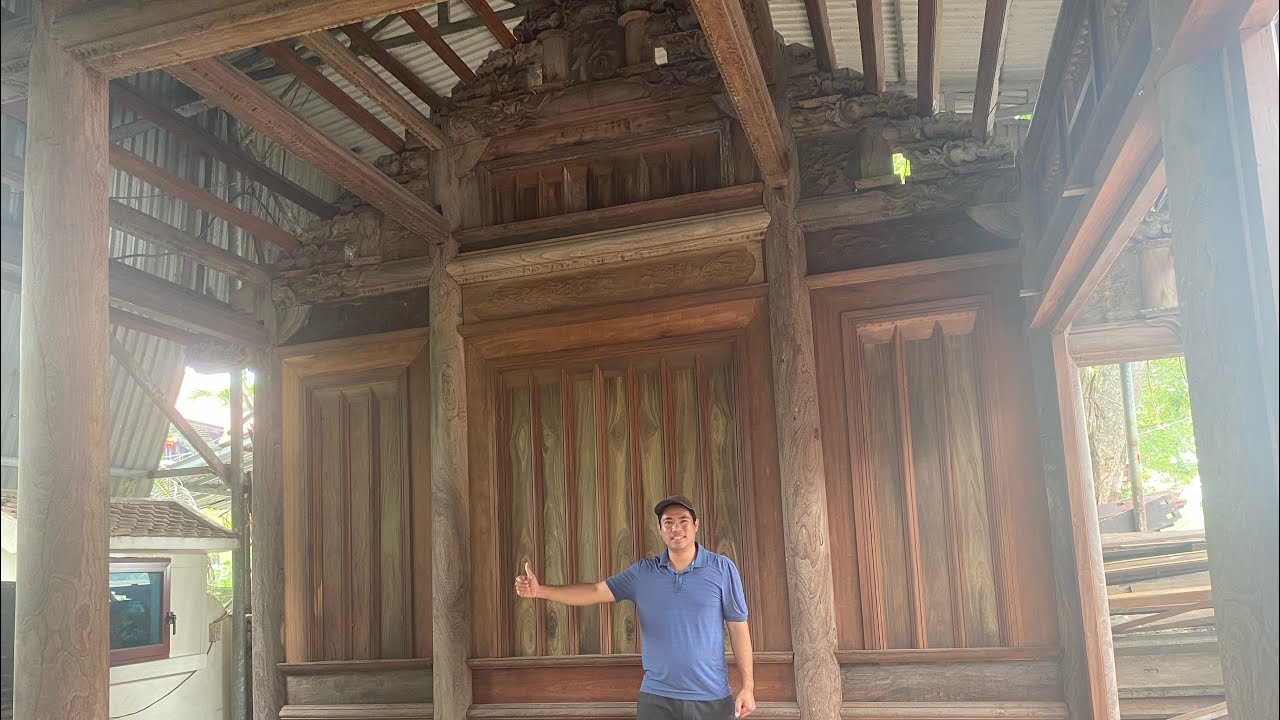 Bán nhà gỗ lim ta 3 gian 18 cột lh sdt-0963177806