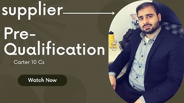 Ep.48 Pre-qualification process | Carter 10 Cs