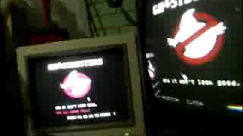 Ghostbusters Commodore 64 & Atari 8Bit Playing together
