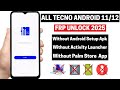 All Tecno Frp Bypass Android 11 | No Apps | No Xshare | No SIM | Google Account Bypass - Without PC