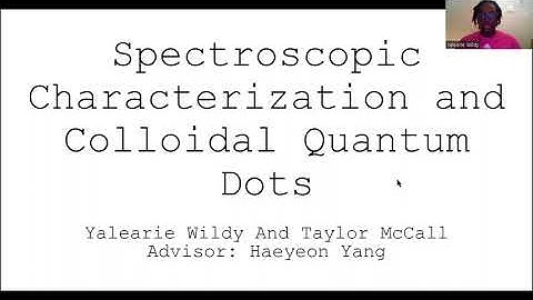 Spectroscopic Characterization and Quantum Dots