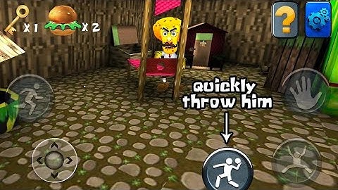 Sponge Horror Neighbor Escape 3D Mod - Level 10 - Gameplay