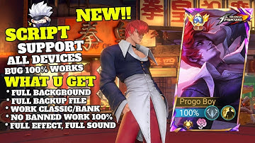 NEW!! Chou KOF Iori Yagami Skin Revamp 🔥 Full Effects + Sounds | No Password!