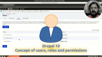 Drupal 10  - Concept of users, roles and permissions