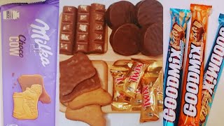 ASMR|Filling platter with Choclates and Milka| Twix🍩🍪🍫