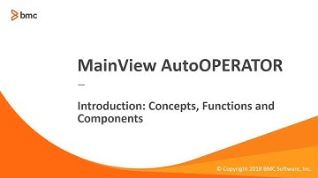 MainView AutoOPERATOR - Introduction to Concepts, Functions and Components