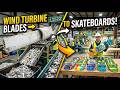 Wind Turbine Blades to Skateboards Inside The Recycling Factory