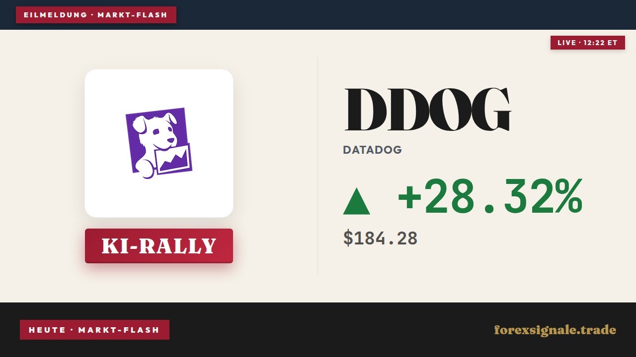 Datadog Quartal mit +28,3% Rallye: KI-Boom treibt Aktie