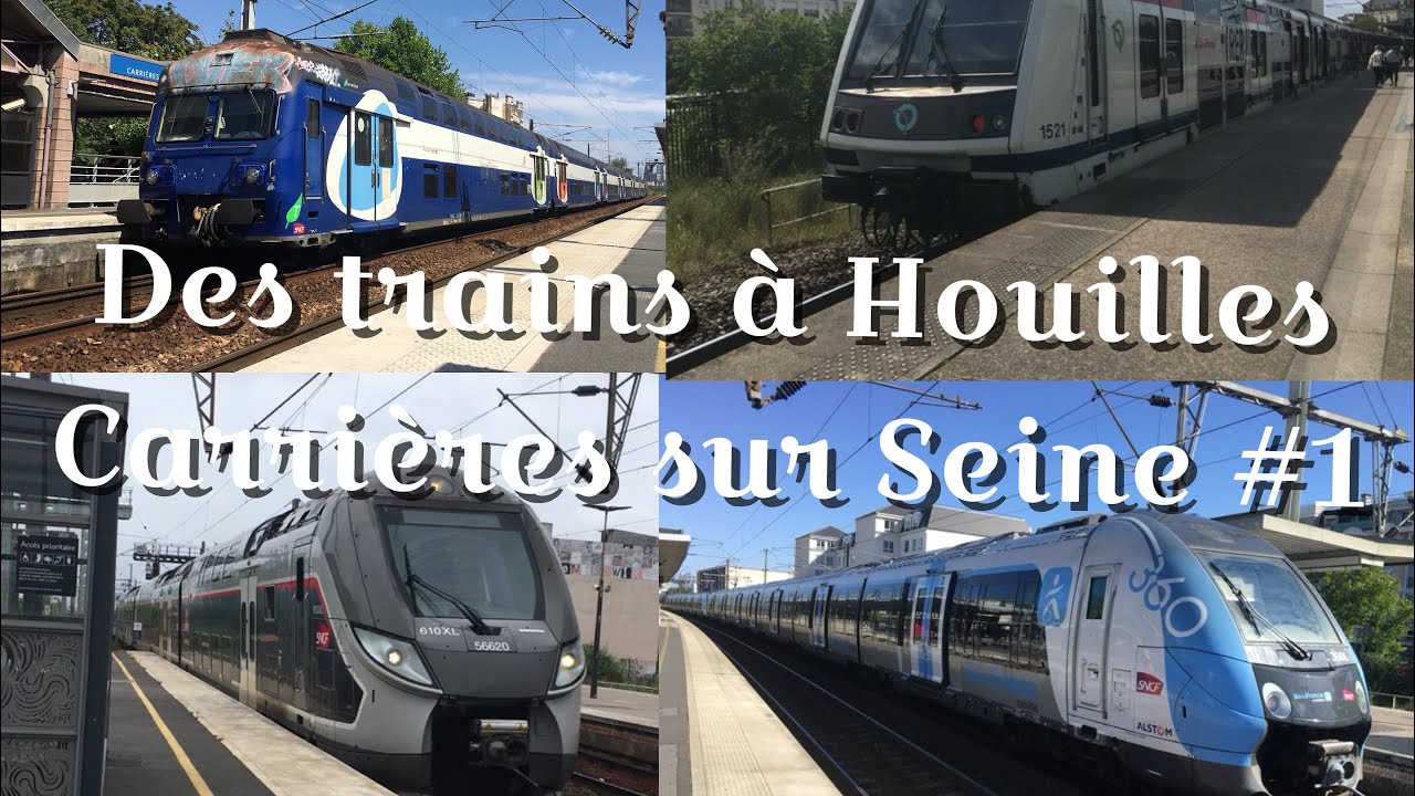 Trains en gare de Houilles-Carrières sur Seine #1 (TER, Transilien, RER, Infra)