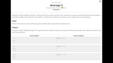 Beecrowd  Solution  Problem Number :1006