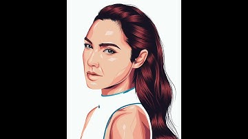 Gal Gadot Vector Art in Infinite Design (Time lapse)