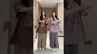 Cute Cartoon Print Colorful Pajama Set Soft & Cozy For Girls