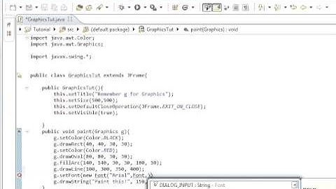 Java programming part 91 Graphics : Java drawString