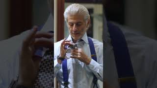 How to Tie a Double Windsor Knot with Eddie Sahakian | Sovereign Grade Basket Weave Tie #shorts