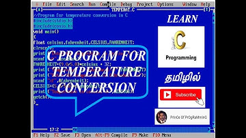 C PROGRAM FOR TEMPERATURE CONVERSION