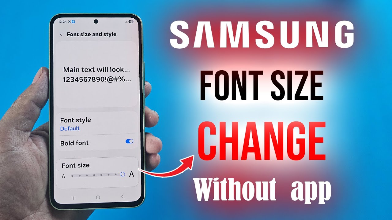 How to change font size in samsung phone - YouTube