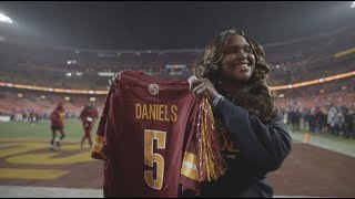 Washington Commanders QB Jayden Daniels gives back to Children's National patient