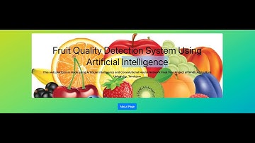 How to Train Data of Fruit Quality Detection System Using Artificial Intelligence