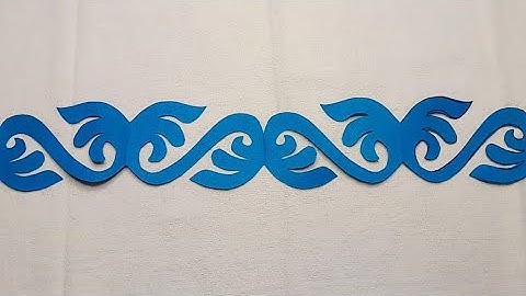 Paper cutting border design//paper chain cutting//paper border //bulletin board decoration idea //