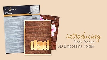 Beautiful Wooden Effect for Paper Crafting with Deck Planks 3D Embossing Folder