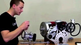 Ev West Electric Motor Accessory plate Installation Video - Power streering ,Vacuum & AC Compressor