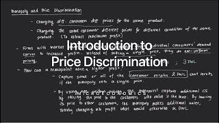 Introduction to Price Discrimination