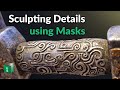 Blender secrets  adding sculpted details to curved parts with the mask brush