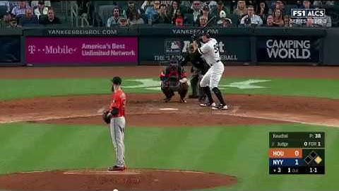 Aaron Judge RBI Double vs Astros | Yankees vs Astros Game 5 ALCS